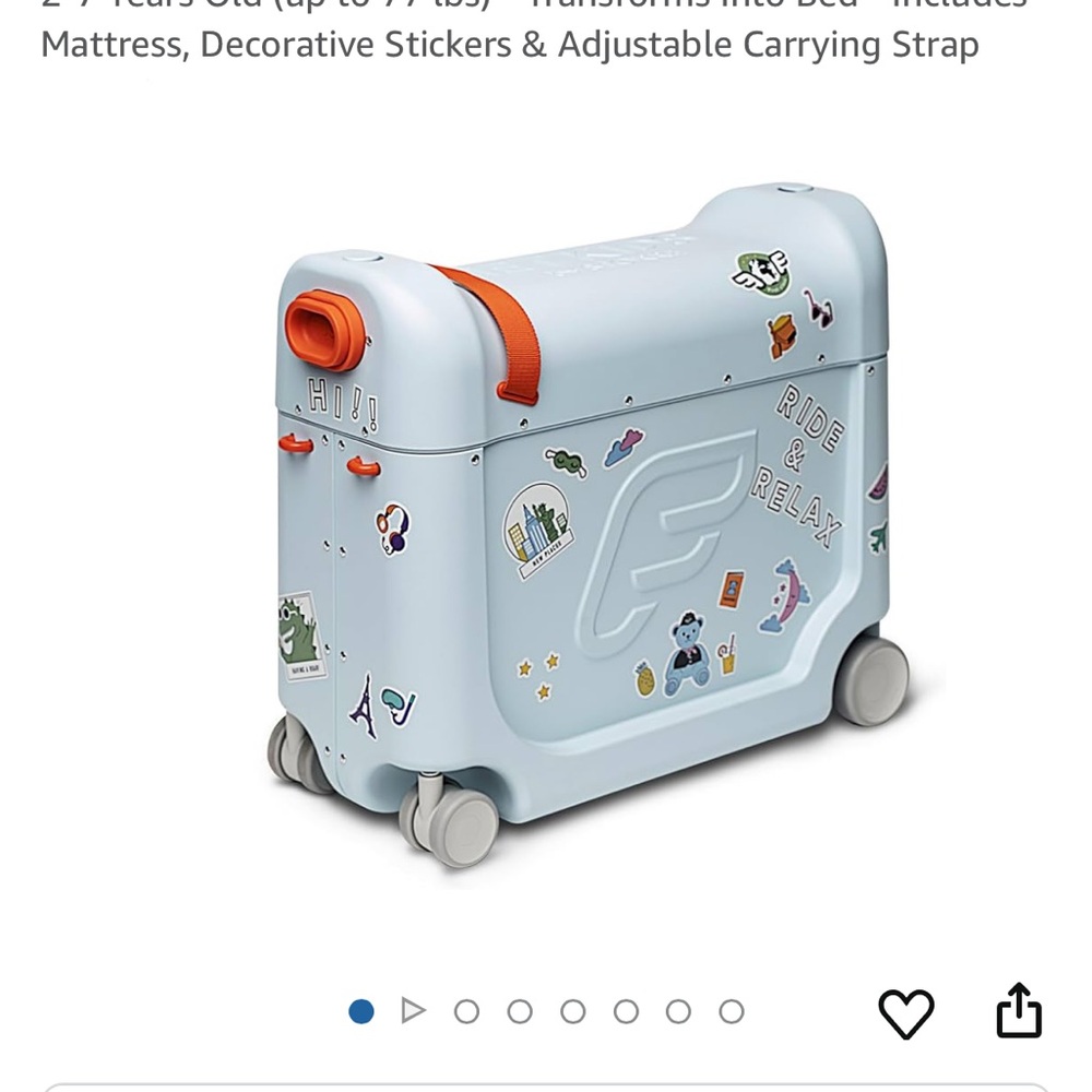 Jet kids stokke flyaway bed box Ride-On Suitcase - Light Blue
